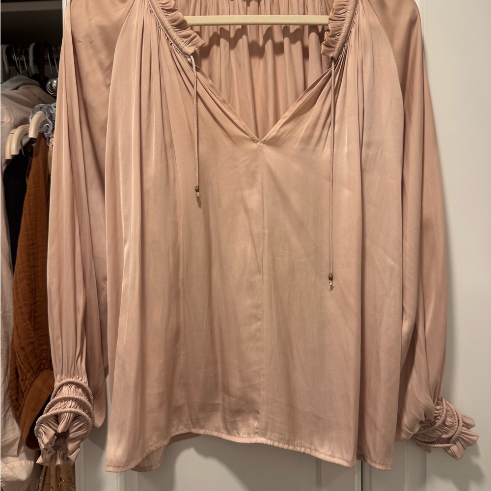 Ulla Johnson Rose Satin Blouse – Size Small